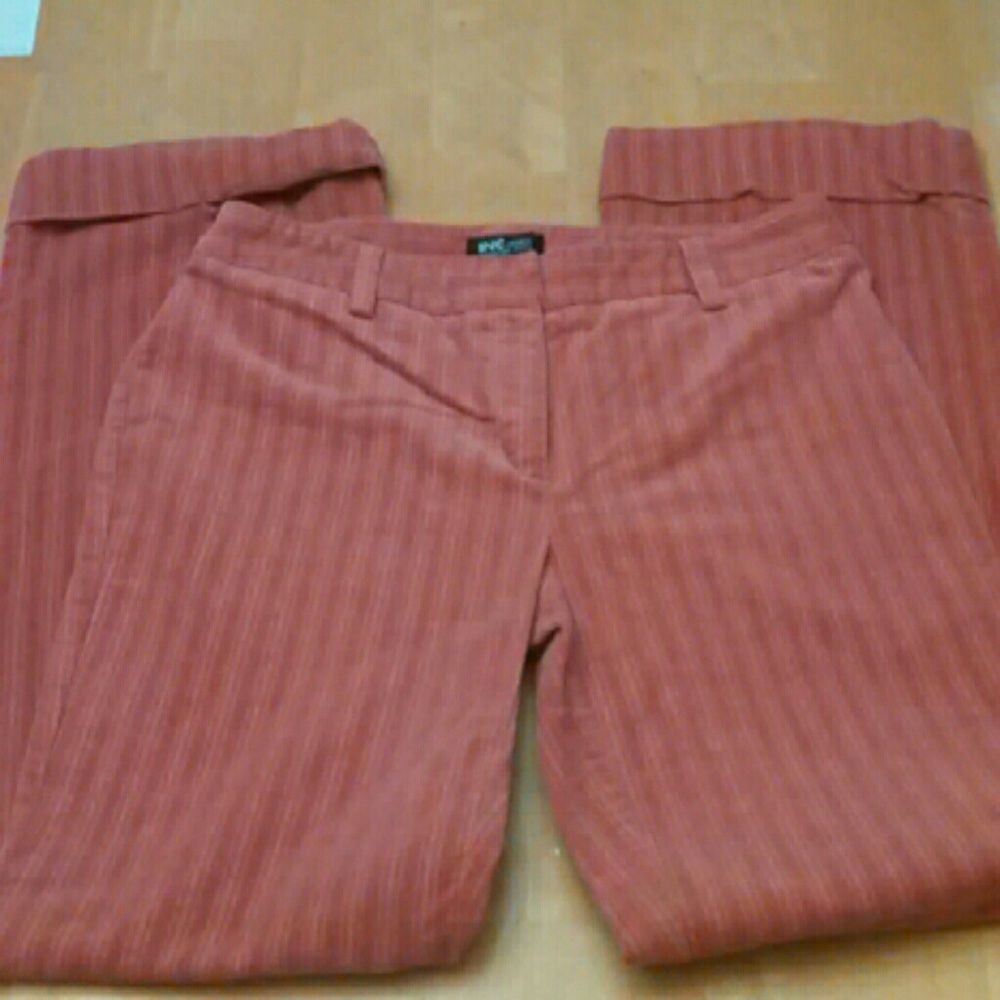 INC Stretch Pink Cord Cuffed Pants Size 6